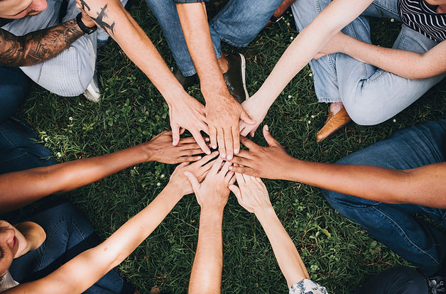 Hands together on center