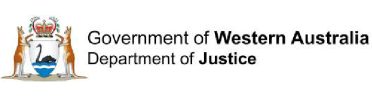 Deprtment of Justice WA Logo